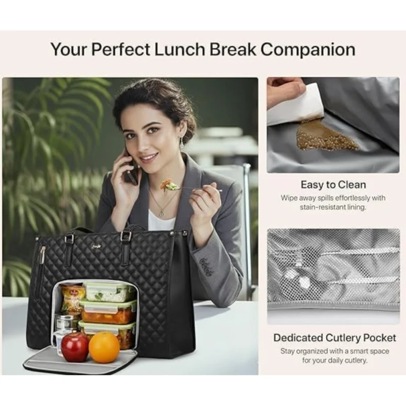 3 in 1 Women Handbag (Black) - Image 3