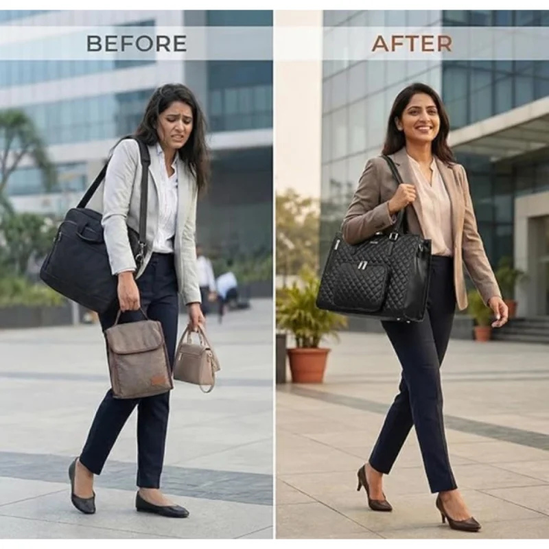 Alternative view of 3 in 1 Women Handbag (Black)
