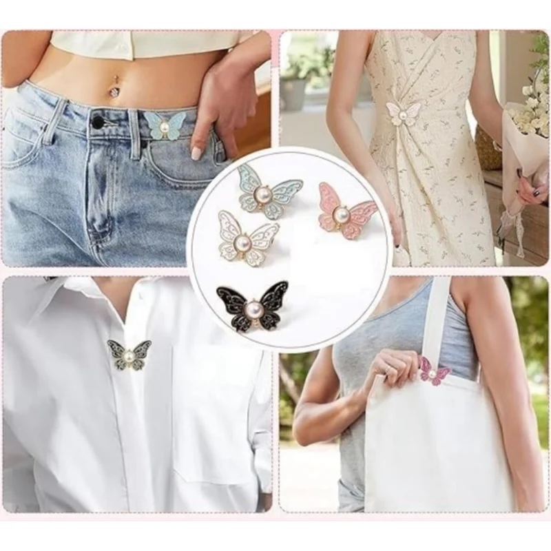 Pack of 3 Jeans Clip Butterfly (Multicolor)