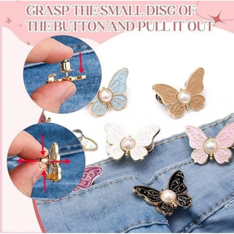 Alternative view of Pack of 3 Jeans Clip Butterfly (Multicolor)