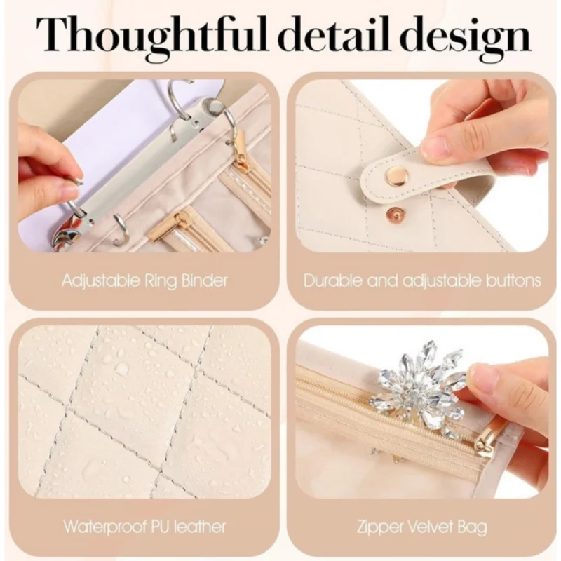 Jewelry Organizer Book (Beige) - Image 4