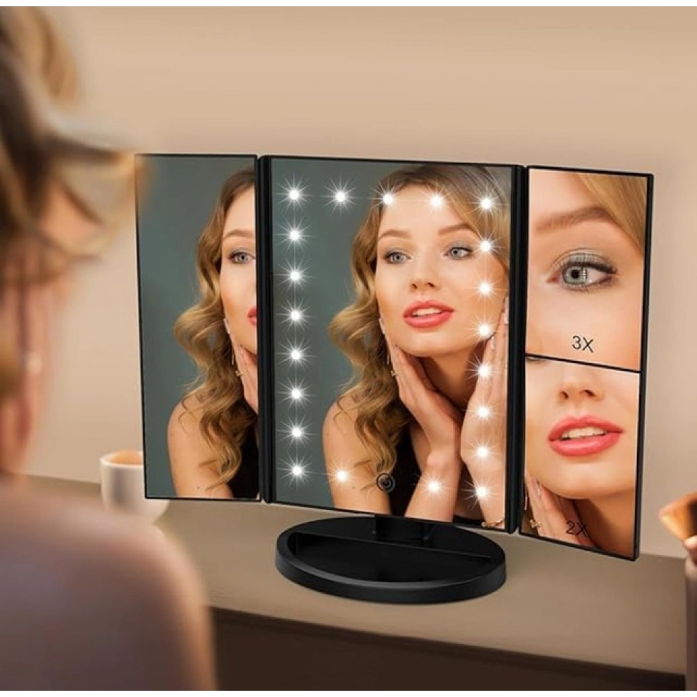 Rechargeable Makeup Vanity Mirror (Silver) - Image 4