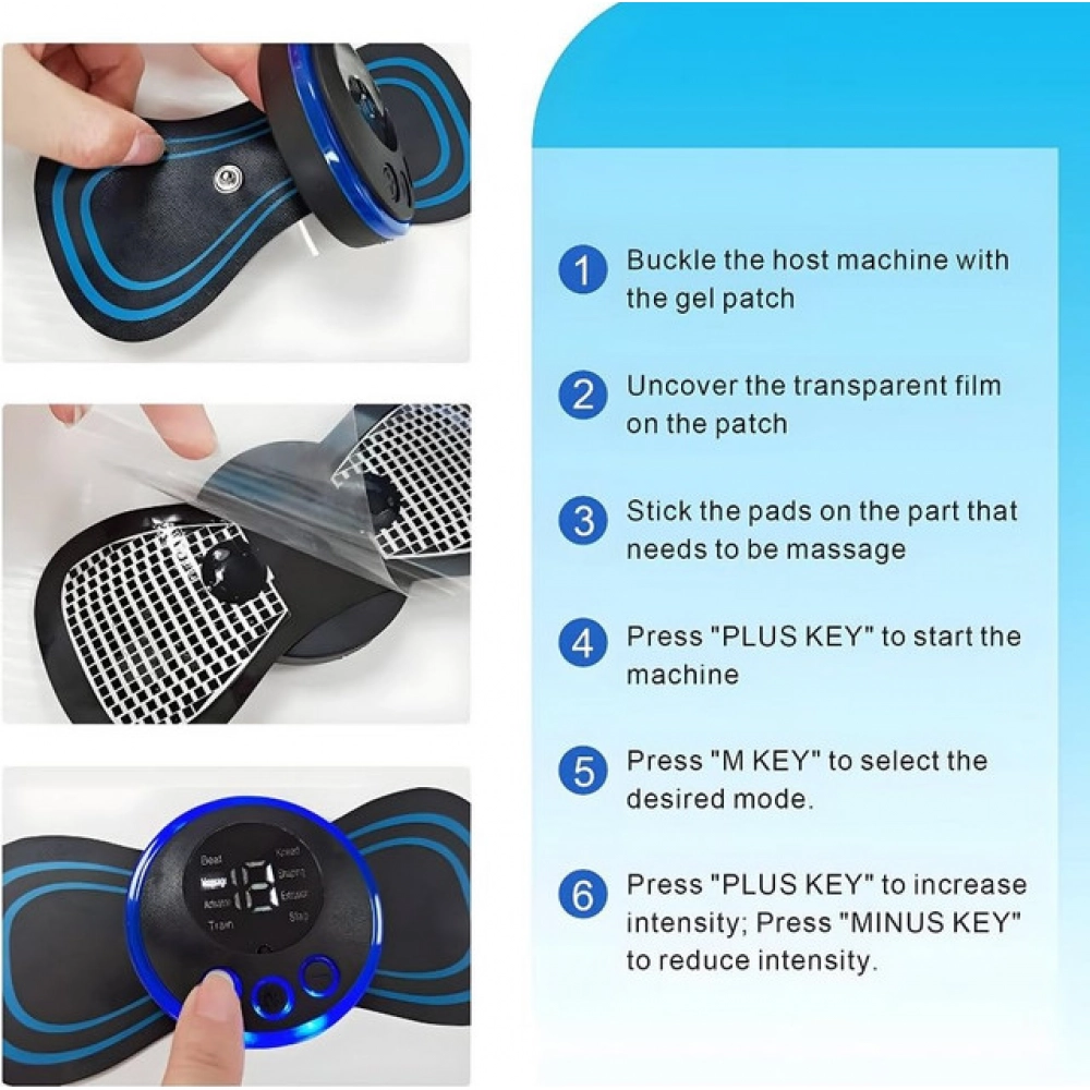 Pack of 2 Butterfly Massager (Black) - Image 2