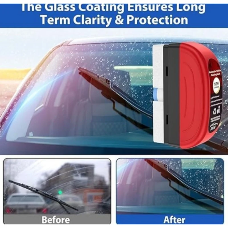 Alternative view of Pack of 3 Automotive Oil Film Cleaning Brush (Red-Black)