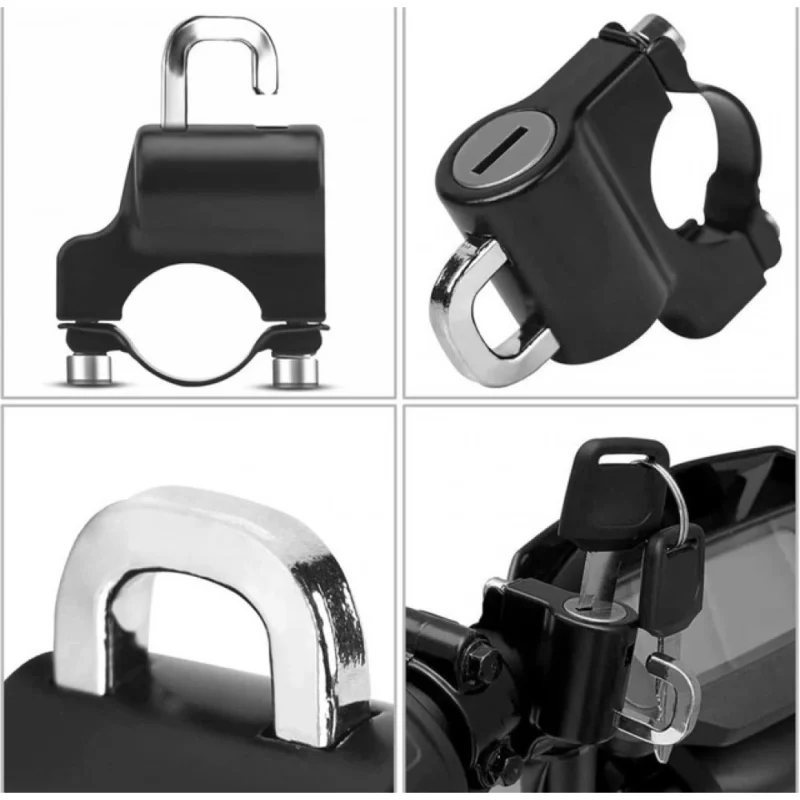 Alternative view of Pack of 2 Motorcycle Helmet Lock (Black)