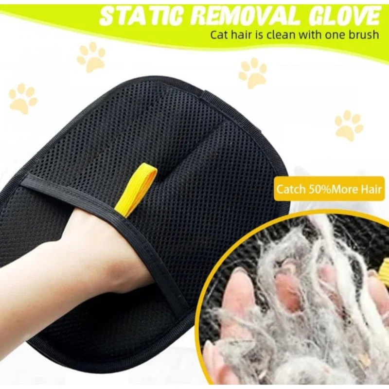 Alternative view of Pack of 2 Cat Dog Hair Remover Gloves (Black)
