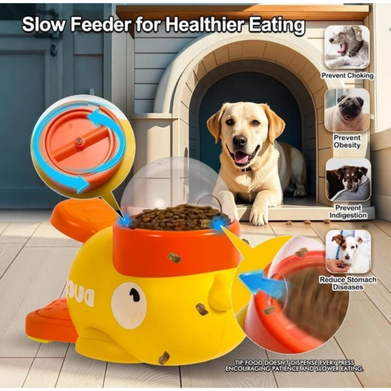 Pet Feeder (Yellow-Orange) - Image 3