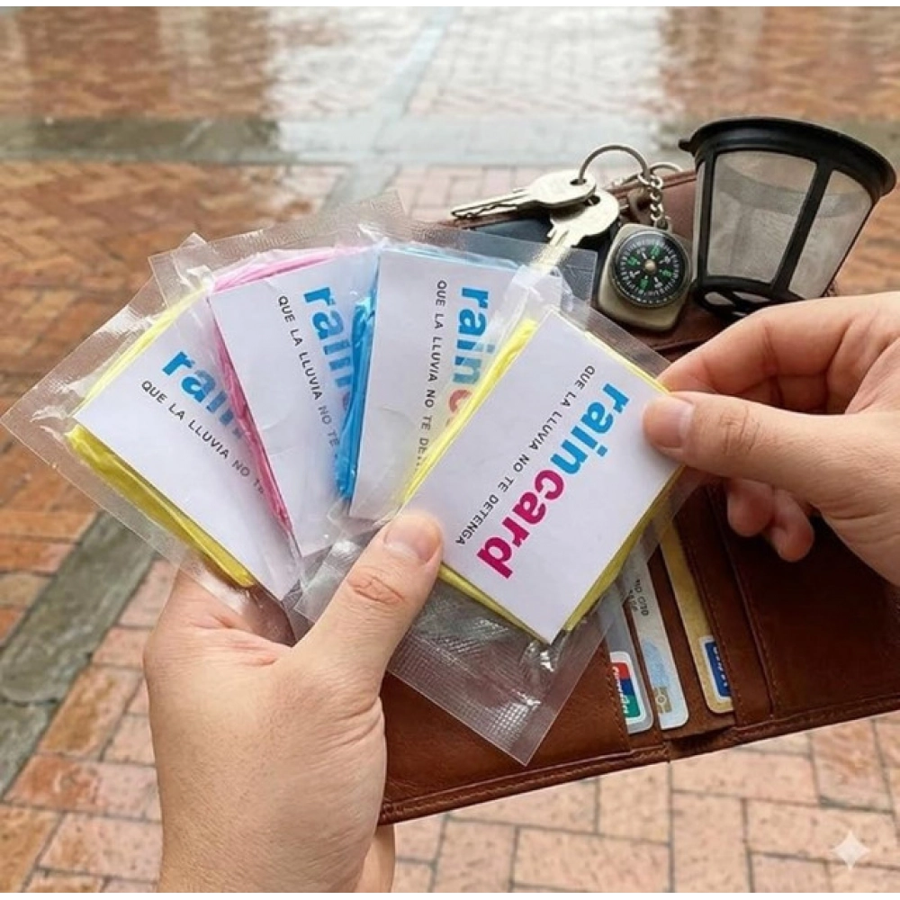 Pack of 10 Rain Card (Multicolor)