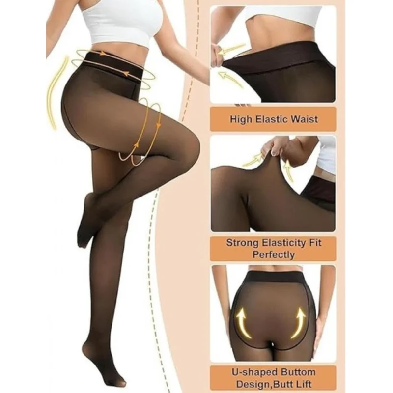 Alternative view of Winter Warm Leggings (Black)