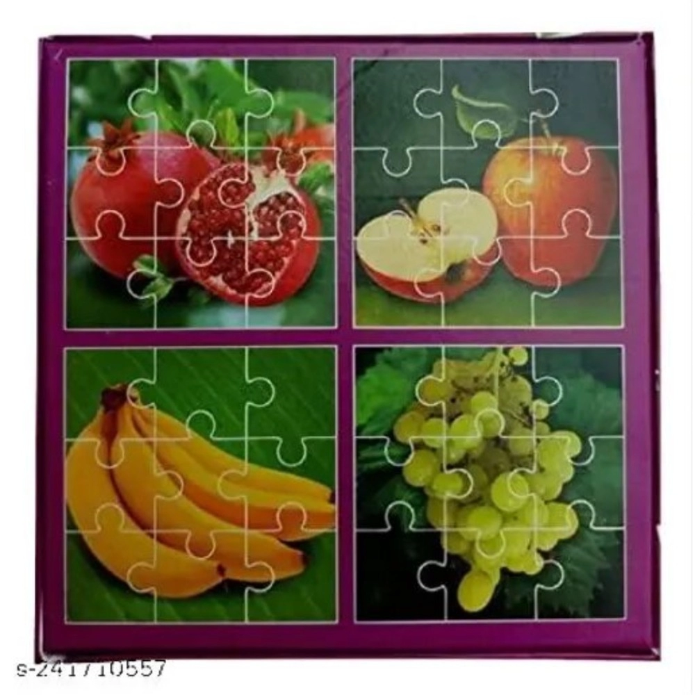 4_Pcs Set Fruits Puzzle | Cardboard | Educational Toys | 4+ Years - Image 2