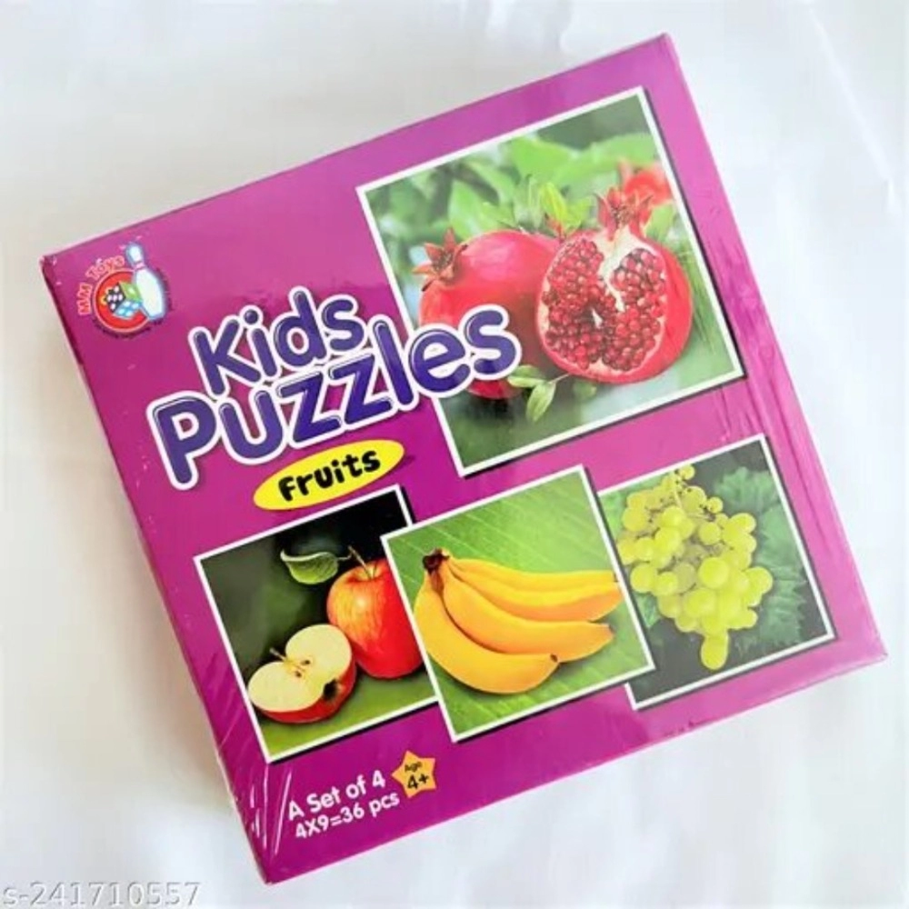 4_Pcs Set Fruits Puzzle | Cardboard | Educational Toys | 4+ Years - Image 4