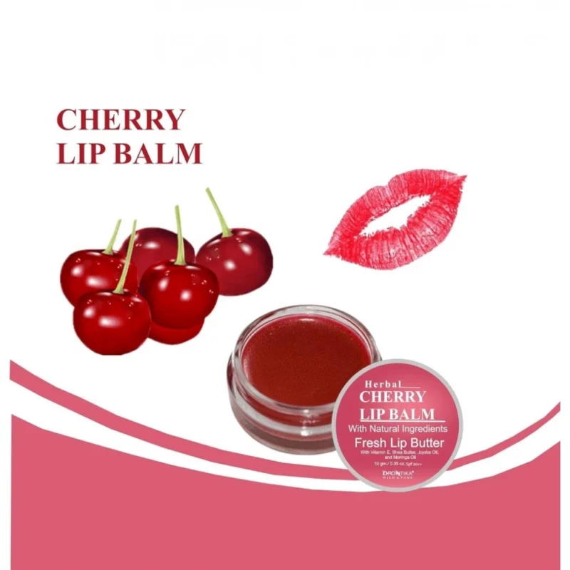 Unisex Herbal Dark And Chapped Lips Cherry Lip Balm (10gm) - Image 3