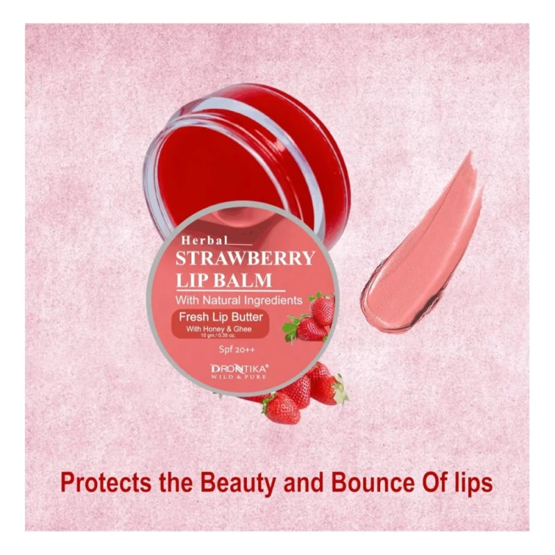 Alternative view of Unisex Herbal Dark And Chapped Lips Strawberry Lip Balm (10gm)