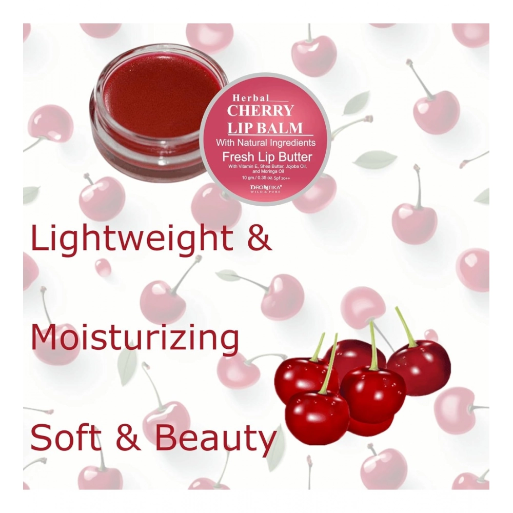 Unisex Herbal Dark And Chapped Lips Cherry Lip Balm (10gm) - Image 2