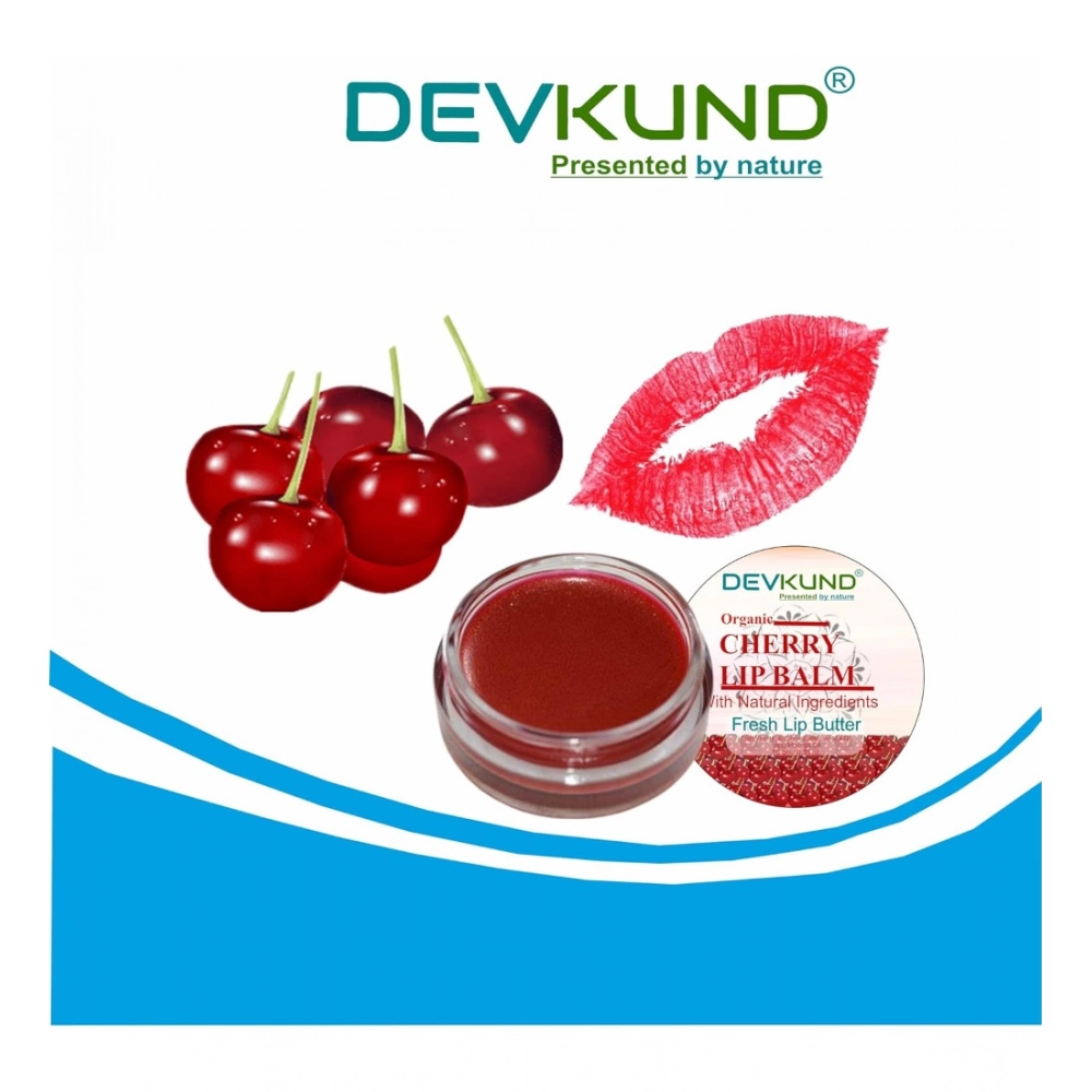 Unisex Herbal Dark And Chapped Lips Cherry Lip Balm (10gm) - Image 2