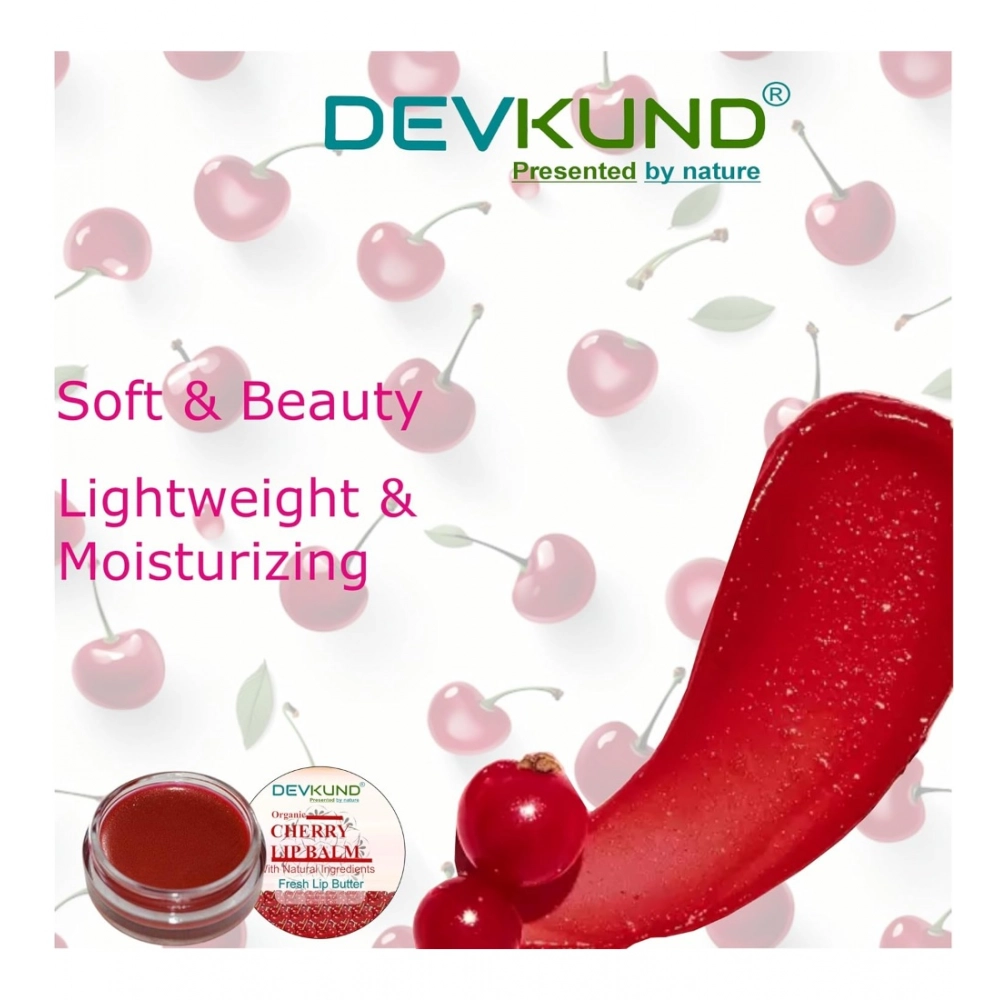Unisex Herbal Dark And Chapped Lips Cherry Lip Balm (10gm) - Image 3