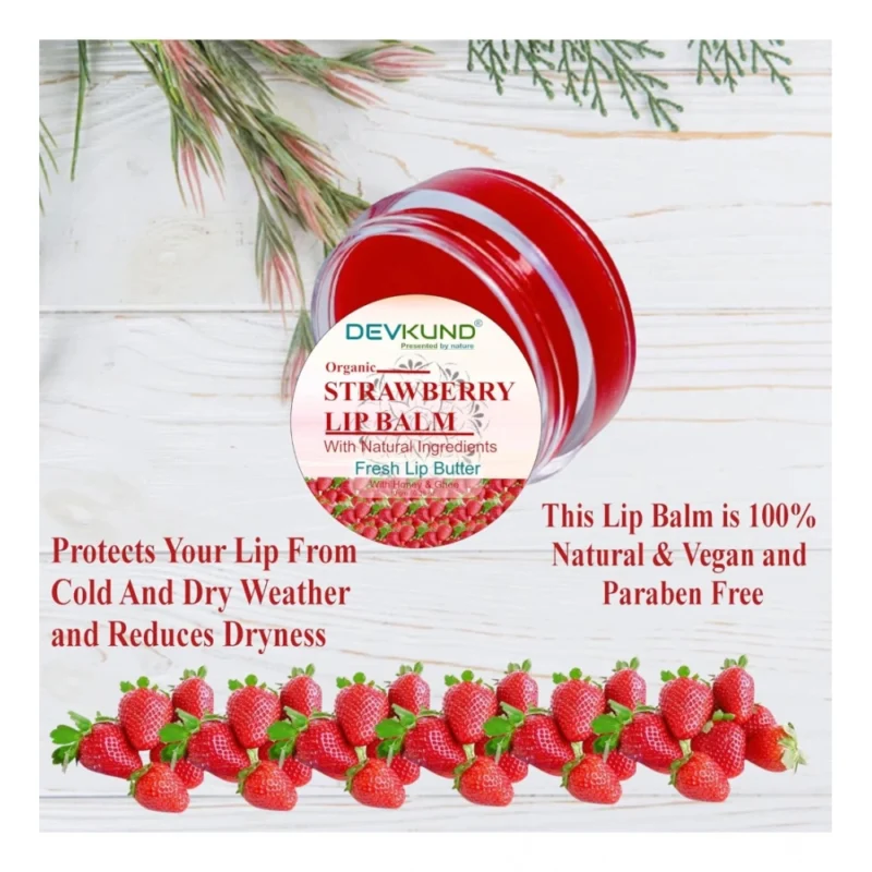 Alternative view of Unisex Herbal Dark And Chapped Lips Strawberry Lip Balm (10gm)