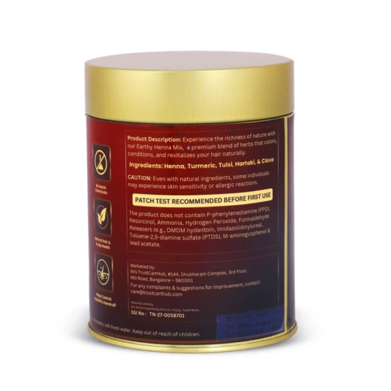 Alternative view of Women's Vixa Naturals Dark Brown Mix Hair Color | Henna Powder for Hair | Natural Black Herbal Hair Dye | Organic Mehndi with Indigo, Tulsi, Baheda & Thankuni | 25g x 8