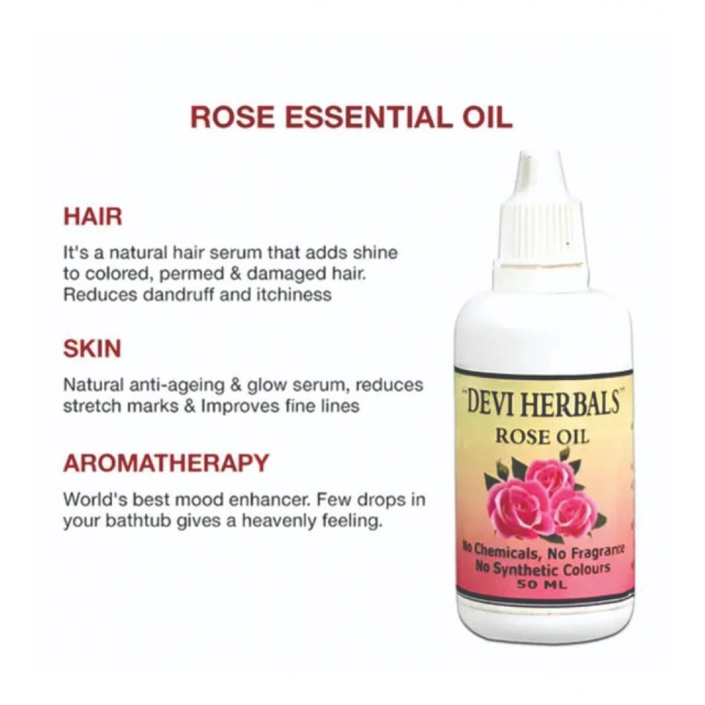 Devi herbal Rose 50ML Oil Natural Pure Herbal Oil - Image 3