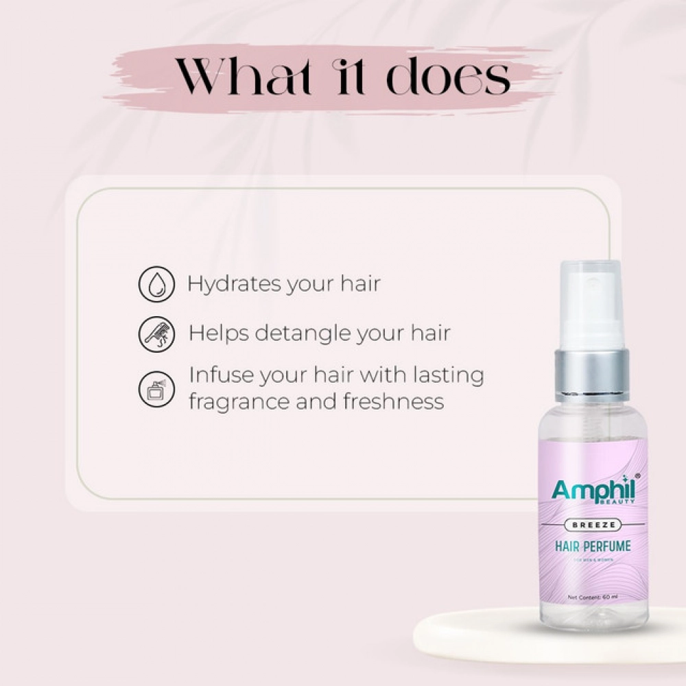 Amphil beauty Breeze Unisex Hair perfume 60 ml | Alcohol Free | Water Based | Paraben Free - Image 2