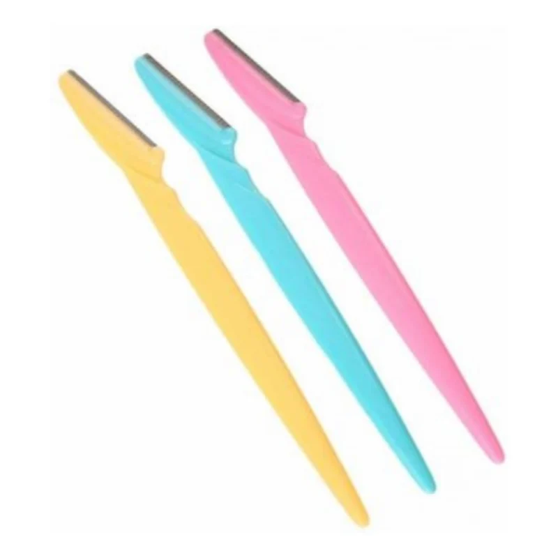 Alternative view of Pack of 3_Facial Razor Set Eyebrow and Face Shaving Trimmer (Color: Assorted )