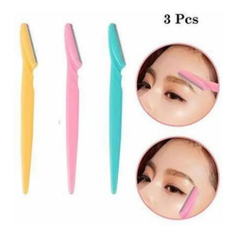 Pack of 3_Facial Razor Set Eyebrow and Face Shaving Trimmer (Color: Assorted ) - Image 4