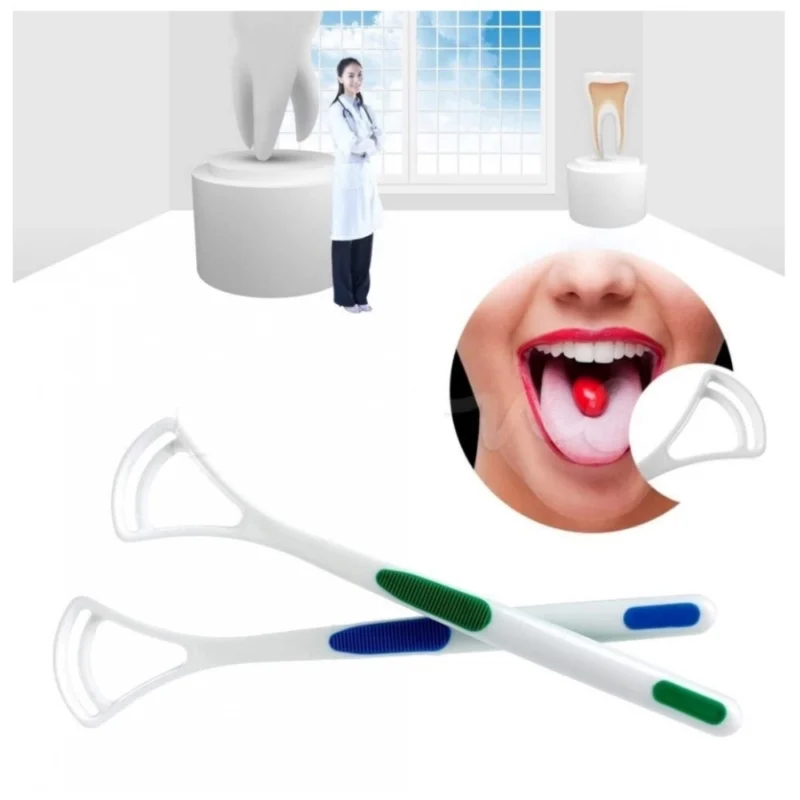 Pack Of 3_Double Edged Plastic Tongue Cleaner (Color: Assorted ) - Image 4