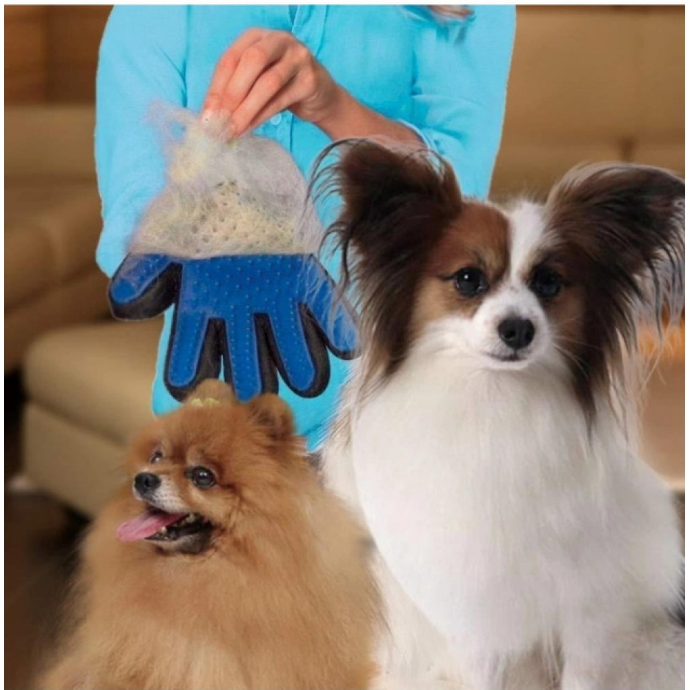 Pack of 2_5-Finger Deshedding Glove – Pet Hair Remover And Grooming Gloves (Color: Assorted ) - Image 3