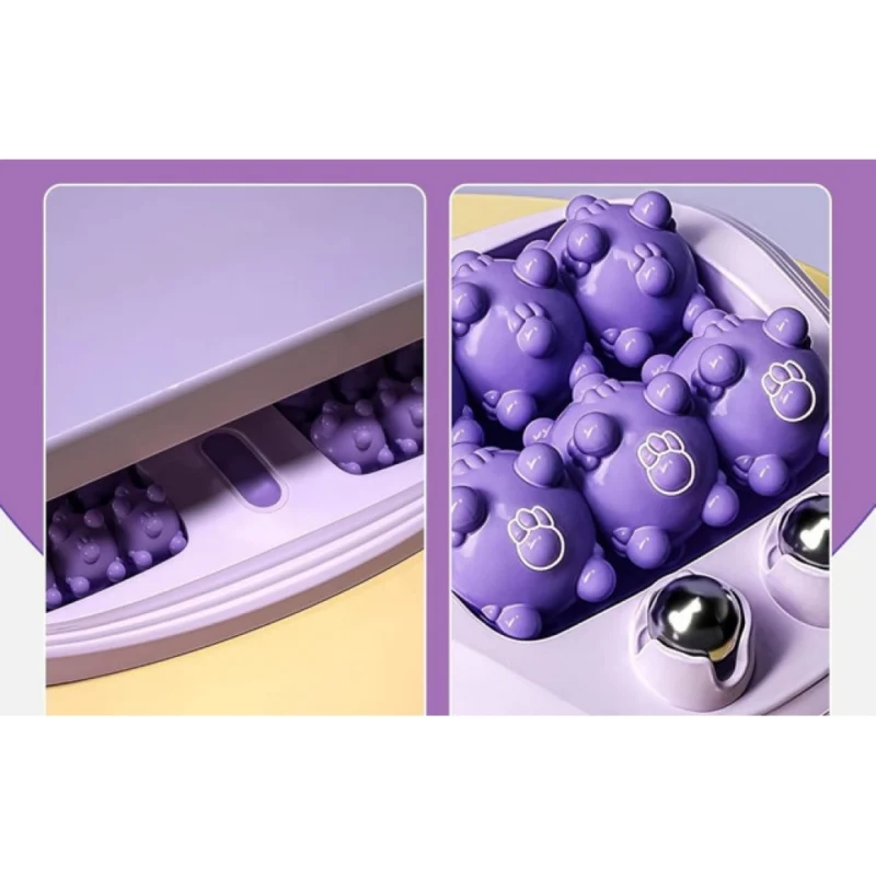 Pack of 2 Portable Double Foot Massage Roller (Purple) - Image 3