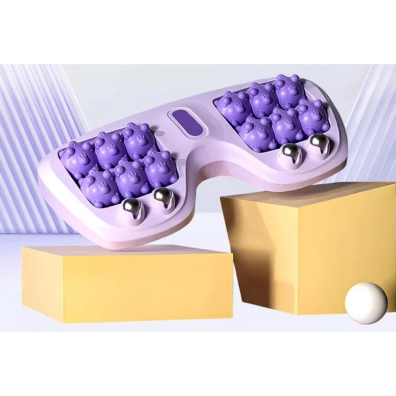 Pack of 2 Portable Double Foot Massage Roller (Purple) - Image 4
