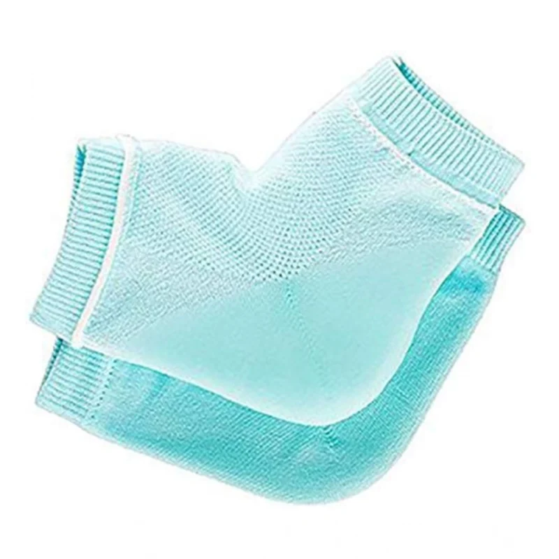 Pack of 2 Half Gel Cotton Heel Socks (Blue) - Image 3