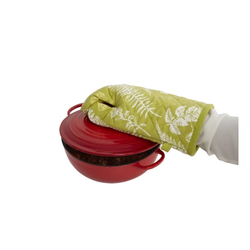 Pack of 2 Cotton Oven Gloves (Green) - Image 4