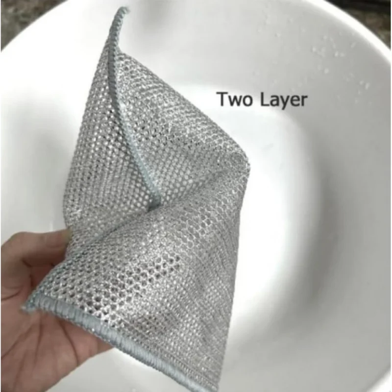 Pack of 5 Stainless Steel Dishwash Scrub (Silver) - Image 3