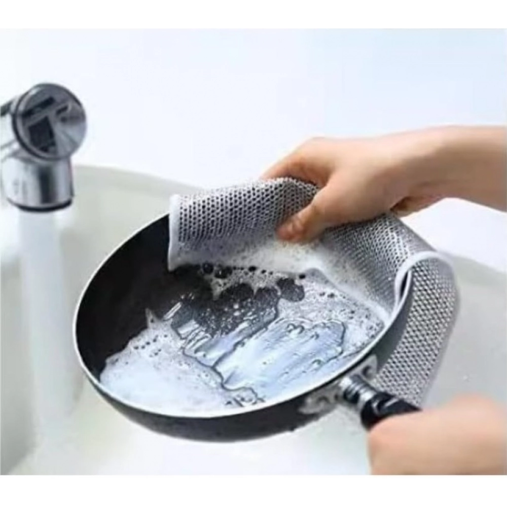 Pack of 5 Stainless Steel Dishwash Scrub (Silver) - Image 4