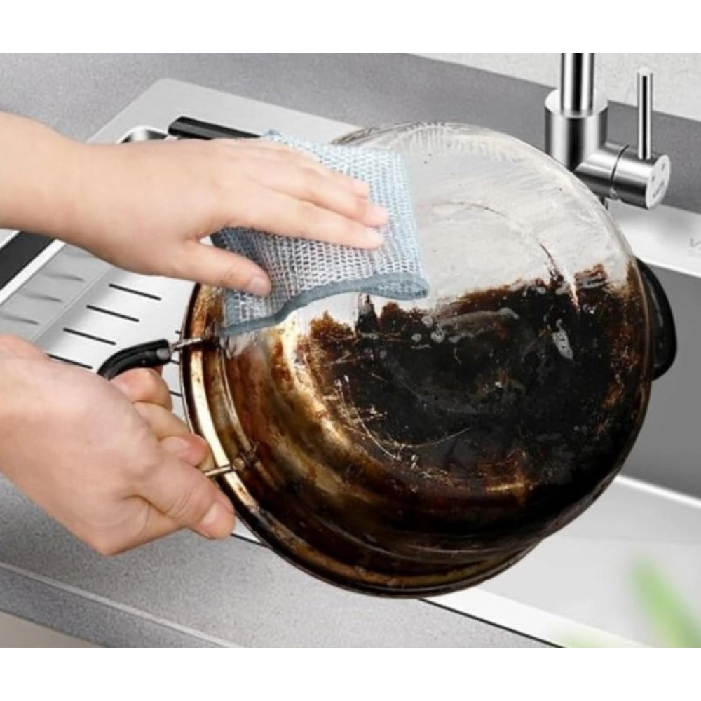 Pack of 5 Stainless Steel Dishwash Scrub (Silver) - Image 5