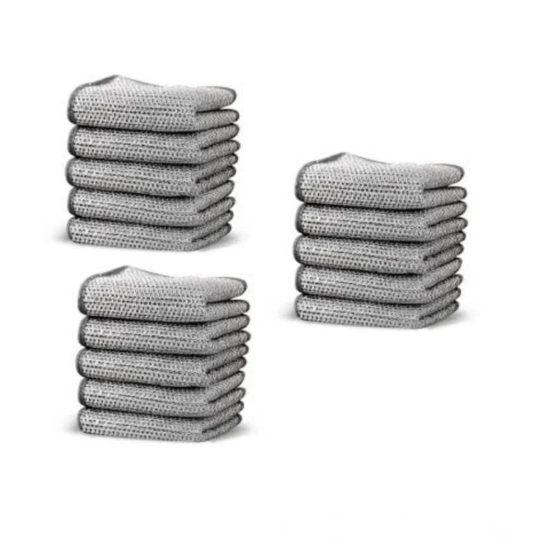 Pack of 15 Stainless Steel Dishwash Scrub (Silver)