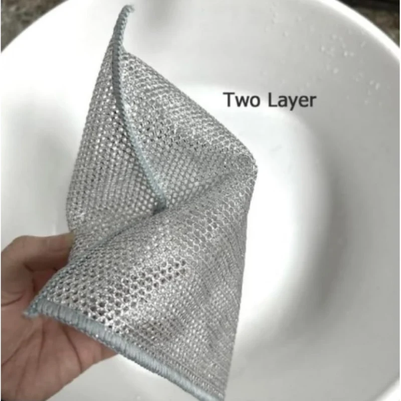 Pack of 15 Stainless Steel Dishwash Scrub (Silver) - Image 3