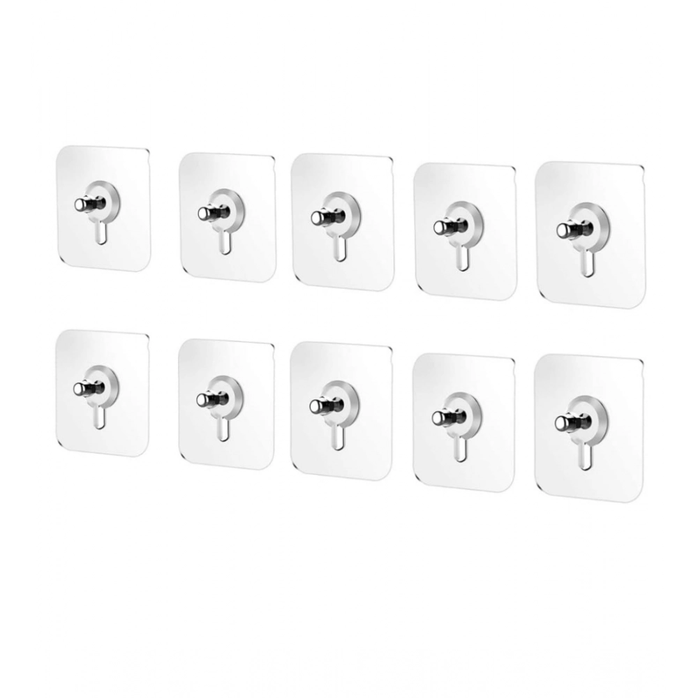 Pack of 10 Acrylic-Metal Wall Hook (Multicolor) - Image 2