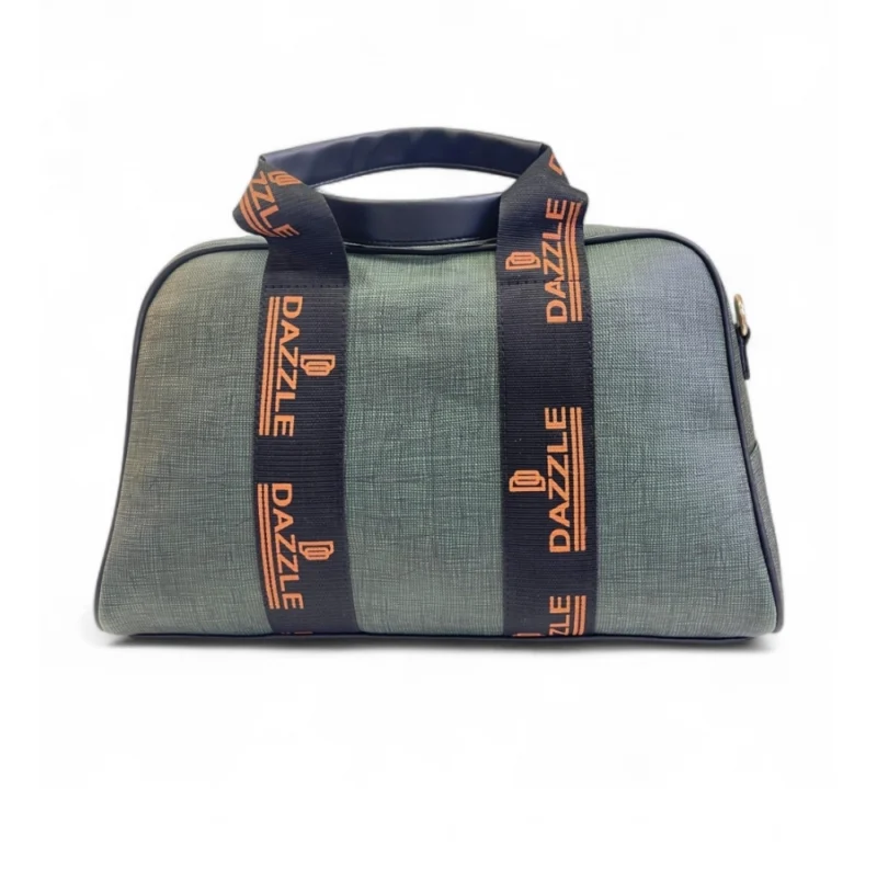 Women's Polyurethane Textured Duffle Bag with Adjustable & Removable Strap (Dark Green) - Image 2