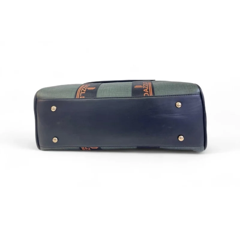 Women's Polyurethane Textured Duffle Bag with Adjustable & Removable Strap (Dark Green) - Image 4