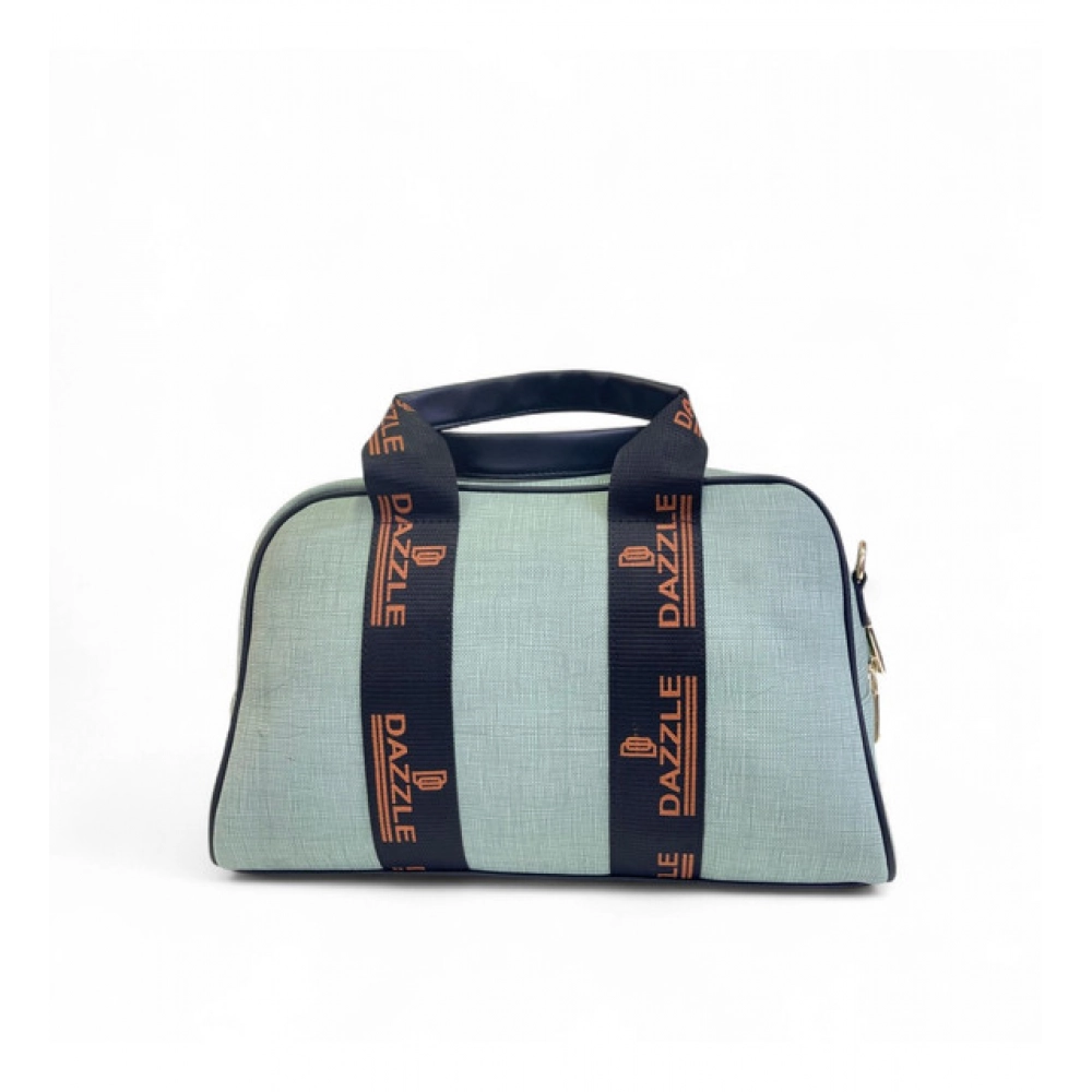Women's Polyurethane Textured Duffle Bag with Adjustable & Removable Strap (Green) - Image 3