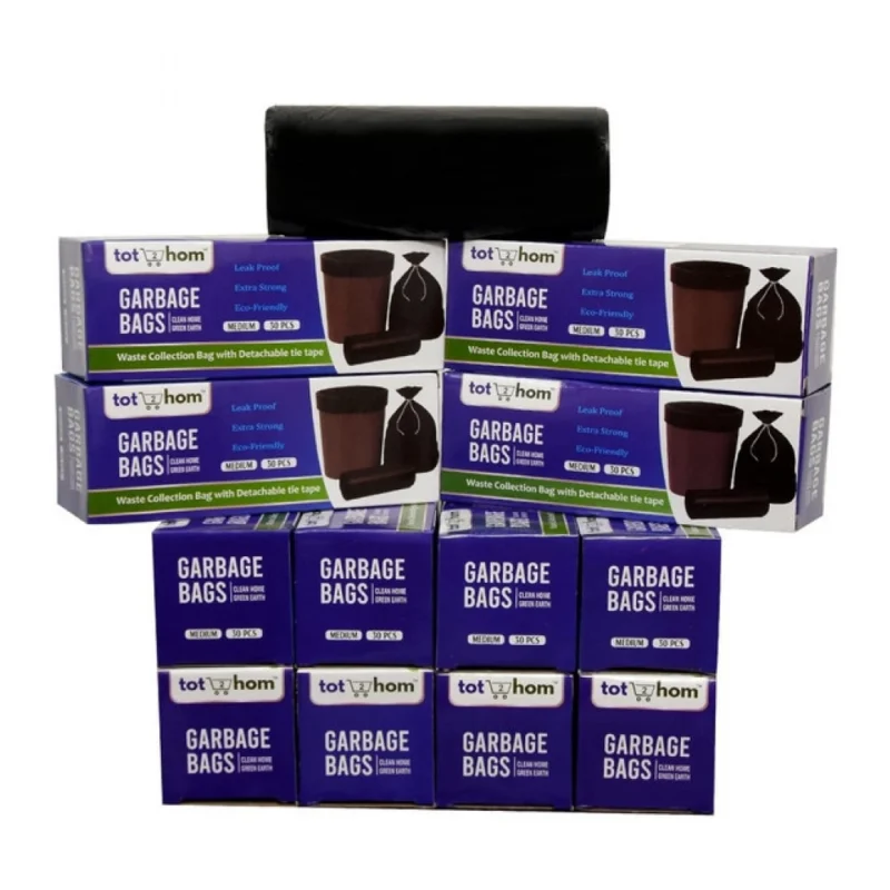Alternative view of Pack of 12 Biodegradeable Vegetable-Paper 19 x 21 Inches Garbage Bag (Black)