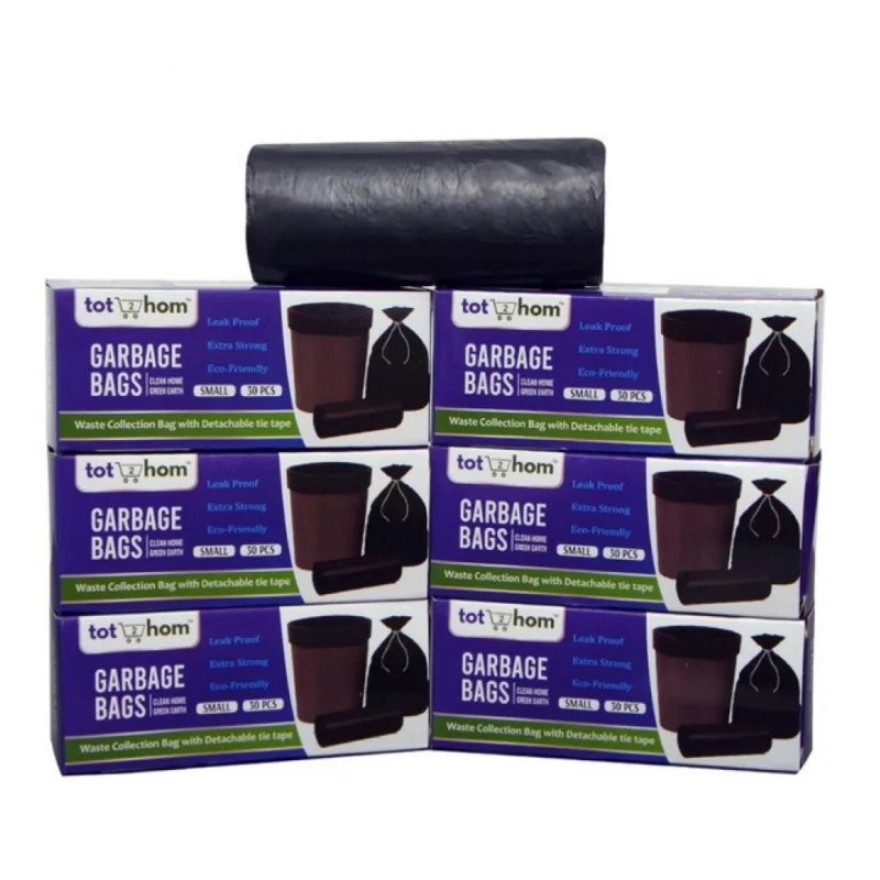 Alternative view of Pack of 6 Plastic 17 x 19 Inches Garbage Bag (Black)