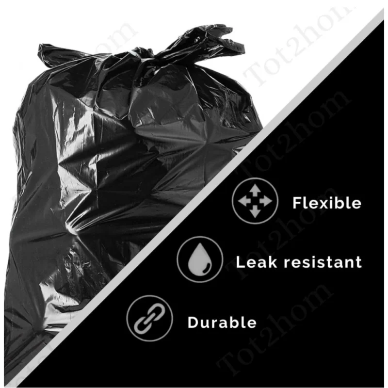 Pack of 3 Biodegradeable Vegetable-Paper 25 x 30 Inches Garbage Bag (Black) - Image 5