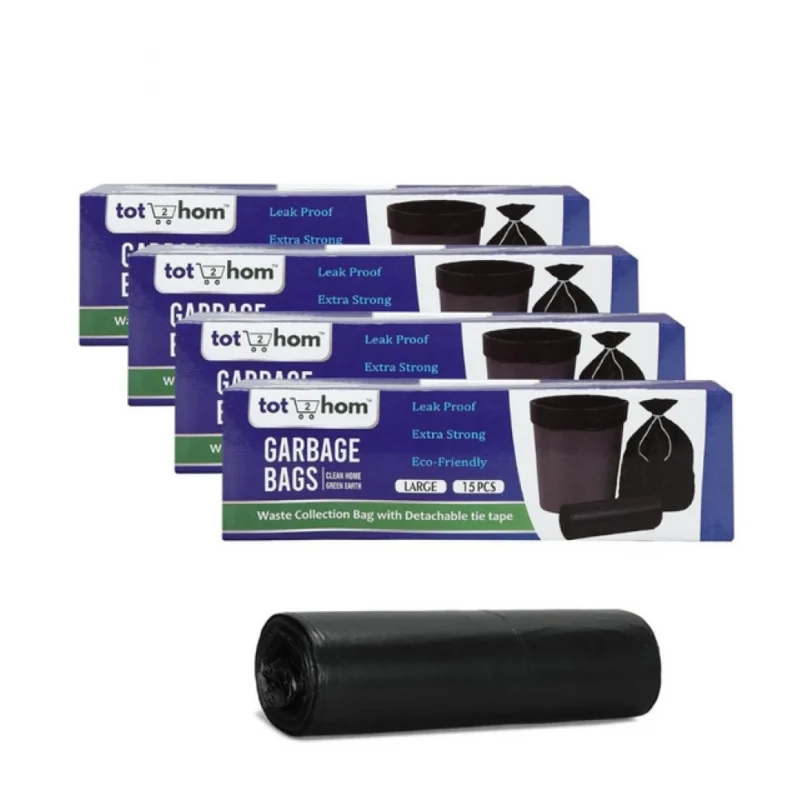 Alternative view of Pack of 4 Biodegradeable Vegetable-Paper 25 x 30 Inches Garbage Bag (Black)