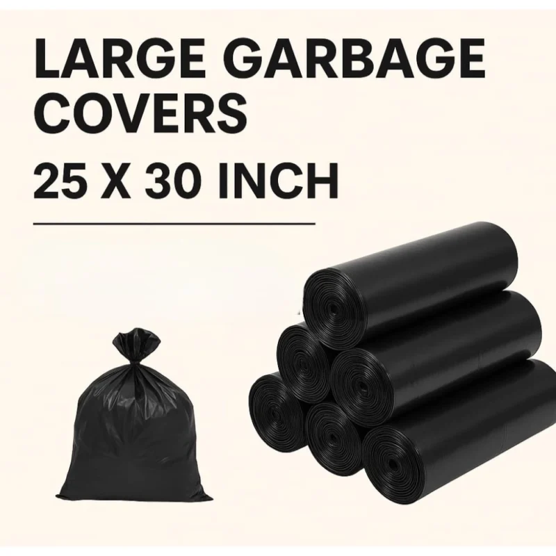 Pack of 4 Biodegradeable Vegetable-Paper 25 x 30 Inches Garbage Bag (Black) - Image 3