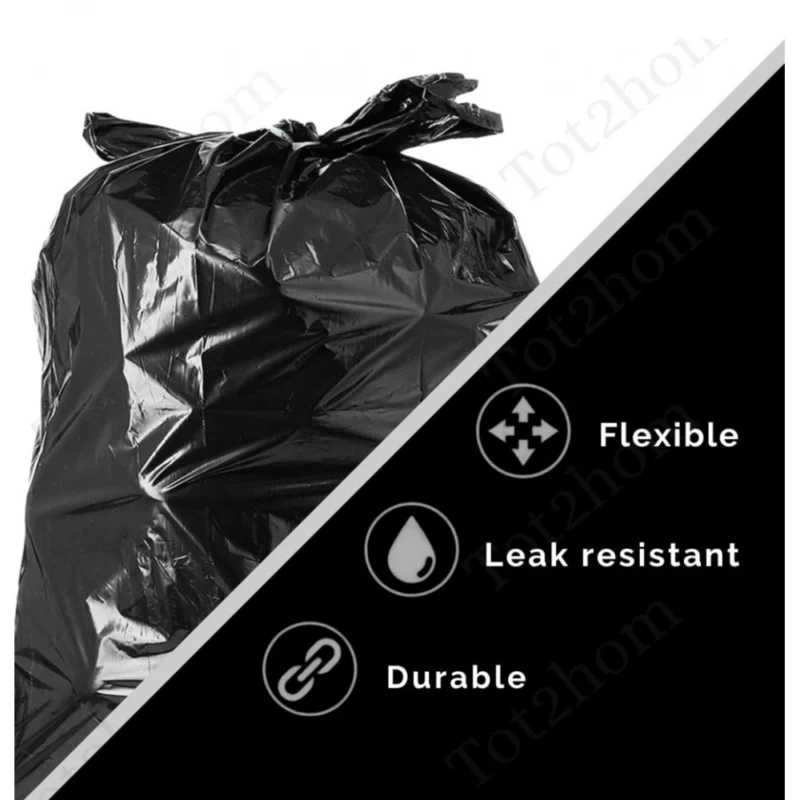 Pack of 4 Biodegradeable Vegetable-Paper 25 x 30 Inches Garbage Bag (Black) - Image 5