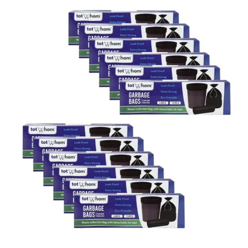 Alternative view of Pack of 12 Biodegradeable Vegetable-Paper 25 x 30 Inches Garbage Bag (Black)