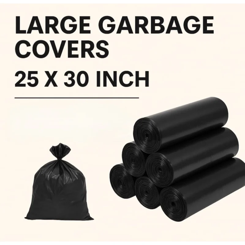 Pack of 12 Biodegradeable Vegetable-Paper 25 x 30 Inches Garbage Bag (Black) - Image 5