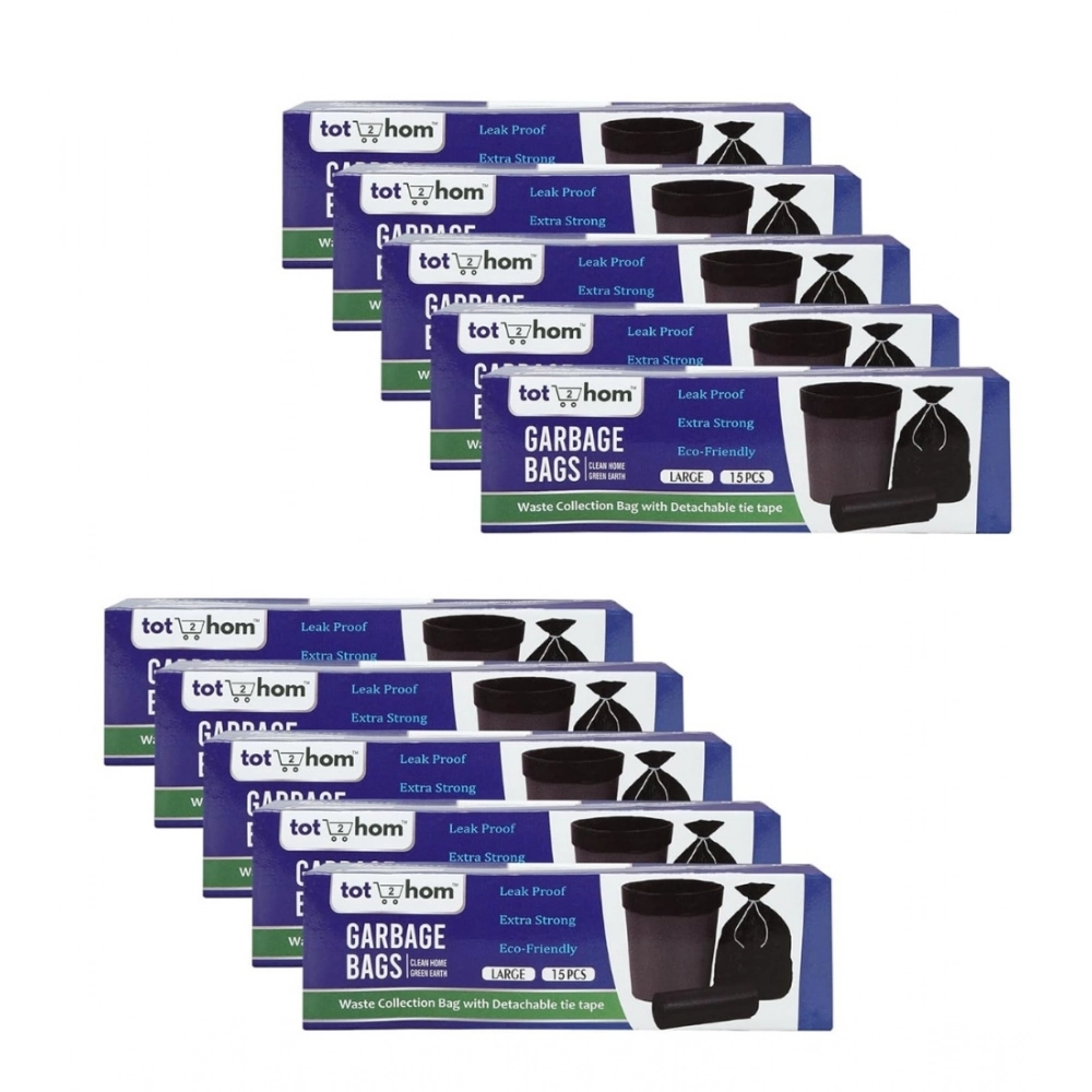 Pack of 10 Biodegradeable Vegetable-Paper 25 x 30 Inches Garbage Bag (Black) - Image 2